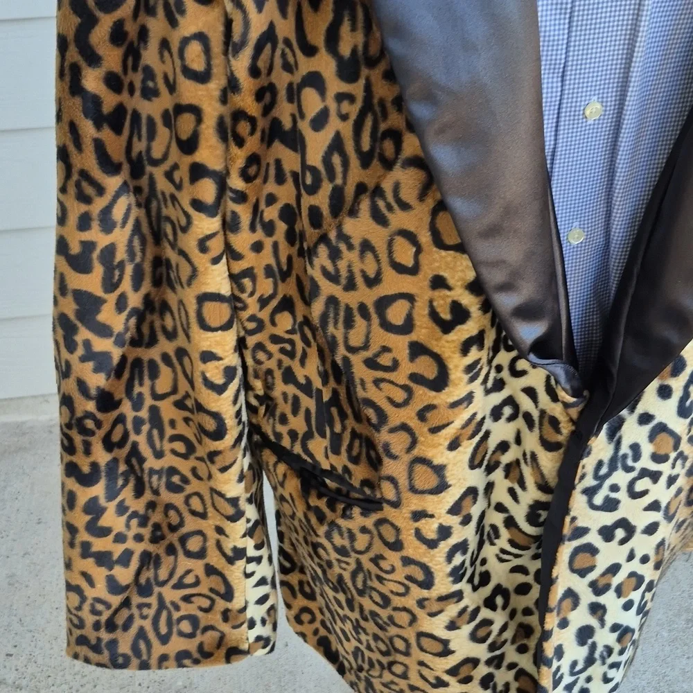 NINE DEEP Leopard Print Costume Sz 4XL Mens Sport Coat Blazer Dinner‎ Jacket